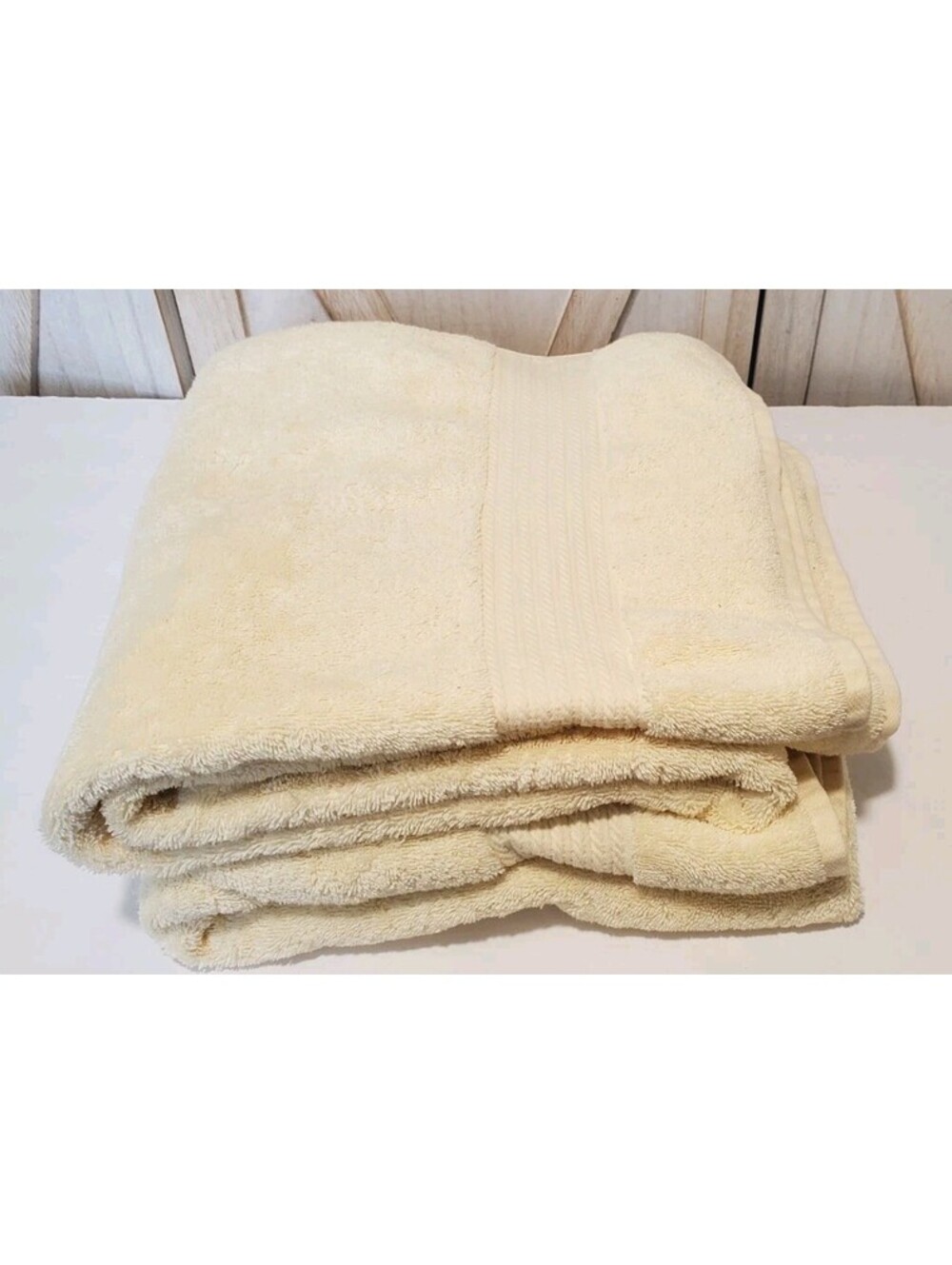 RALPH LAUREN Westcott 2 Pc. Bath  TOWELS Yellow 51.5in X 28in.